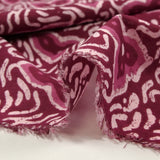 Coton batik imprimé Jodhpur fond lie de vin