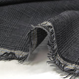 Gaze de polyester Prince-de-Galles gris et noir