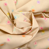 Fondo de beige de coloridos pequeñas estampadas de algodón