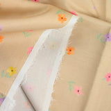 Fondo de beige de coloridos pequeñas estampadas de algodón