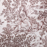 Piqué de coton toile de jouy marron