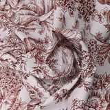 Piqué de coton toile de jouy marron