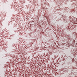 Piqué de coton toile de jouy brique