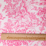 Cotton dive canvas of Pink Jouy