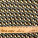 Satin de coton élasthanne demi-cercle fond noir