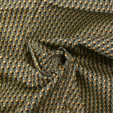 Satin de coton élasthanne demi-cercle fond noir