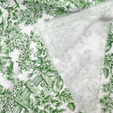 Piqué de coton toile de jouy vert