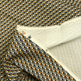 Satin de coton élasthanne demi-cercle fond noir