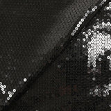 Black sequins on tulle