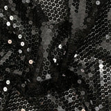 Black sequins on tulle