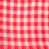 Mousseline de polyester à carreaux rouge et blanc