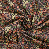 Tissu imperméable déperlant imprimé jardin floral orange
