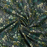 Tissu imperméable déperlant imprimé jardin floral vert