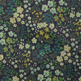 Tissu imperméable déperlant imprimé jardin floral vert