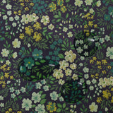 Tissu imperméable déperlant imprimé jardin floral vert