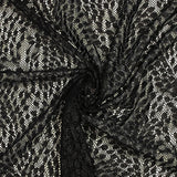Dentelle polyester Amélia doré fond noir