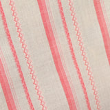 Coton tissé-teint Barco rayé rose fond écru