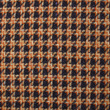 Tweed de laine mélangée à carreaux mauve, orange et beige