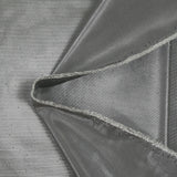 Lamé de polyester rayé argent fond gris