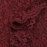 Maud burgundy scalloped lace