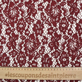 Maud burgundy scalloped lace