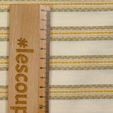 Coton tissé-teint rayé brodé fond ficelle