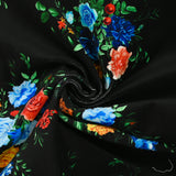 Short cotton velvet bouquet of flowers black background