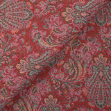 Polycotton jacquard with strawberry and yellow ornament
