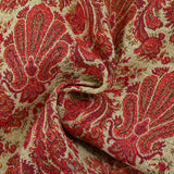 Polycotton jacquard with strawberry and yellow ornament