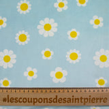 Jersey de velours nicky imprimé marguerite fond ciel
