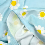 Jersey de velours nicky imprimé marguerite fond ciel