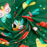 Coton imprimé le monde de Lenny fond vert foncé