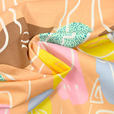 Cotton satin elastane -facing salmon background