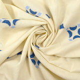 Sorelle woven-dyed cotton jacquard blue ecru background