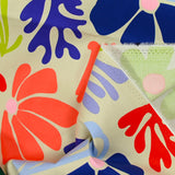 Cotton satin Elastane Botanical Beige background