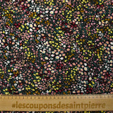 Viscose imprimée fleurs Meryl fond noir