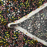 Viscose imprimée fleurs Meryl fond noir