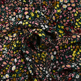 Viscose imprimée fleurs Meryl fond noir