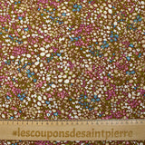 Viscose imprimée fleurs Meryl fond marron