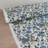 Coton liberty ® Doe a Deer bleu fond blanc au mètre
