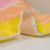 Cotton satin elastane -facing salmon background