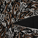 Maille Milano polyviscose écorce grise et marron fond noir