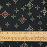 Gabardine 100% coton symbole celtique fond noir