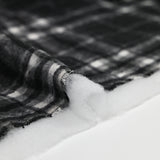Dark gray Adèle checked quilted flannel