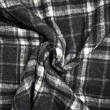 Dark gray Adèle checked quilted flannel