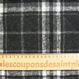 Dark gray Adèle checked quilted flannel