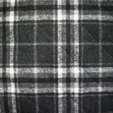 Dark gray Adèle checked quilted flannel