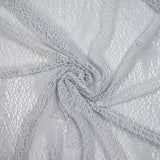 Maille polyester résille plissée constellation gris bleu
