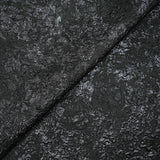 Jacquard soie et polyester rose en tourbillon noir