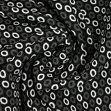 Jacquard polyviscose ovale fond noir